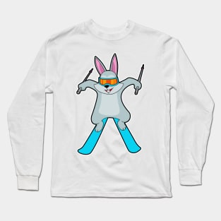 Bunny as Skier with Ski Long Sleeve T-Shirt